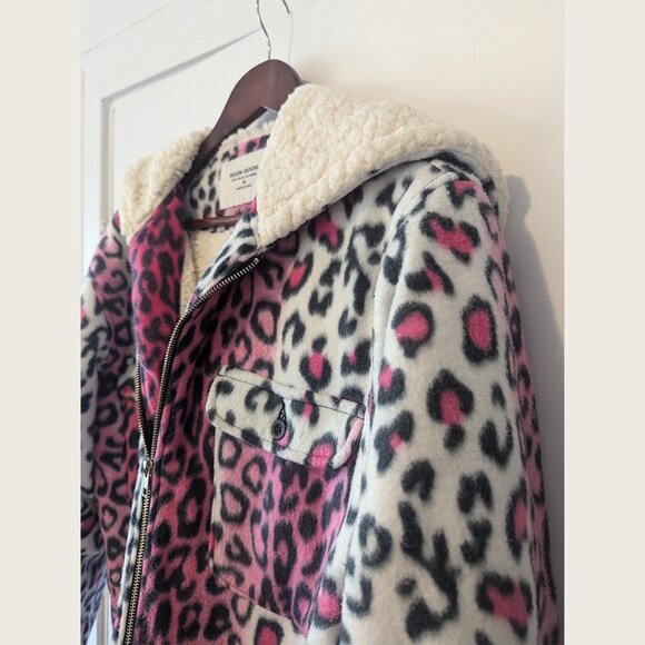 NOON GOONS - ''No Way'' leopard fleece jacket - Size M (fits L) - Picture 2 of 7